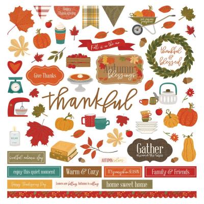 PhotoPlayThankful Die Sticker - Elements